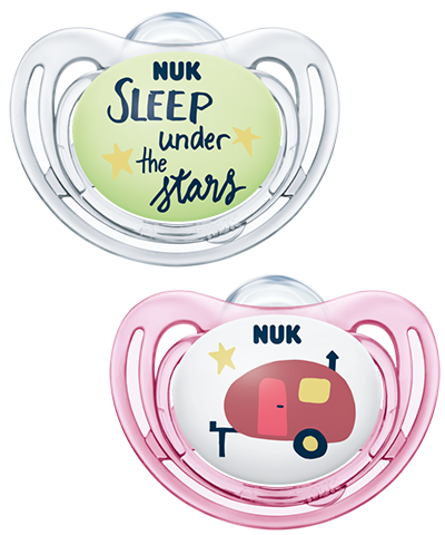 pack nuk pacifier space silicone 2pcs monochrome animals s2 girl cat penguin 2